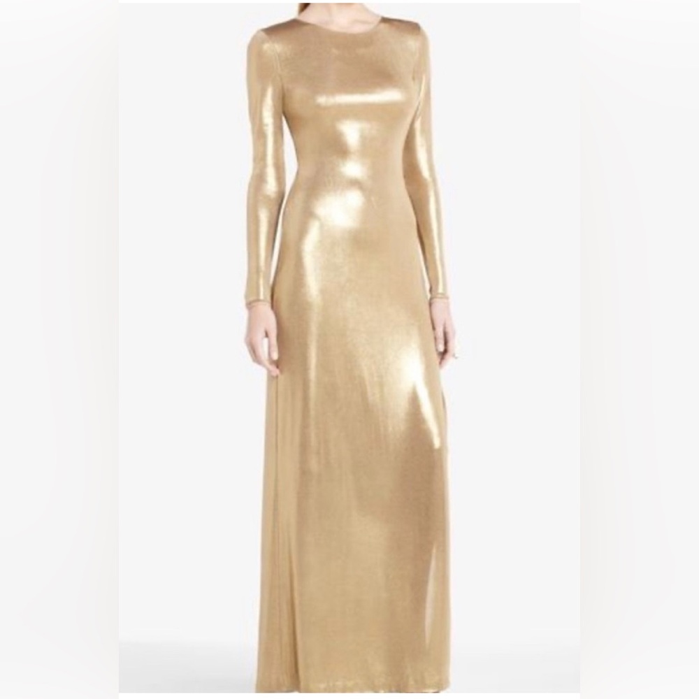 BCBG MaxAxria Gold Evening gown